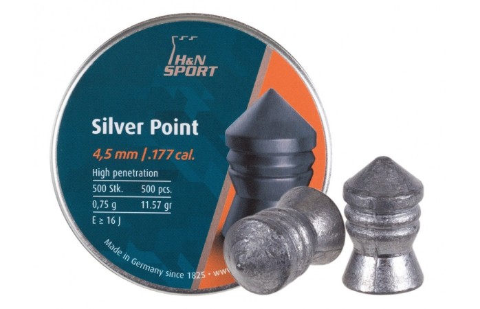 Кулі пневм H&N Silver Point, 500 шт / уп, 0,75 гр 4,5 мм