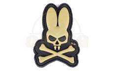 101 INC Skull Bunny 3D PVC Patch Black/Grey